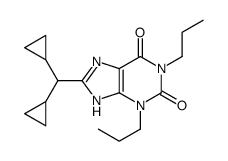 8-(dicyclopropylmethyl)-1,3-dipropylxanthine Structure