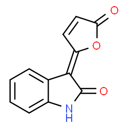 4-(1,2-Dihydro-2-oxo-3H-indol-3-ylidene)-4-hydroxy-2-butenoic acid 1,4-lactone结构式