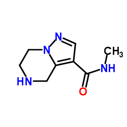 N-Methyl-4,5,6,7-tetrahydropyrazolo[1,5-a]pyrazine-3-carboxamide结构式