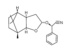 (2S-(2a(R*),3aα,4β,7β,7aα))-α-((octahydro-7,8,8-trimethyl-4,7-methanobenzofuran-2-yl)oxy)benzolacetonitril Structure