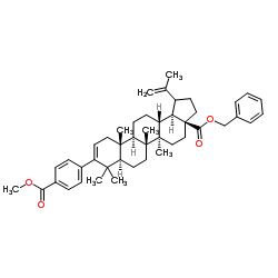 Benzyl (19ξ)-3-[4-(methoxycarbonyl)phenyl]lupa-2,20(29)-dien-28-oate结构式