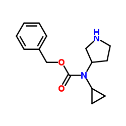 Benzyl cyclopropyl(3-pyrrolidinyl)carbamate结构式