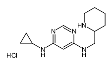 N-Cyclopropyl-N'-piperidin-2-ylmethyl-pyrimidine-4,6-diamine hydrochloride结构式