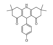 9-(4-chlorophenyl)-3,3,6,6-tetramethyl-3,4,6,7,9,10-hexahydro-2H,5H-1,8-acridinedione结构式