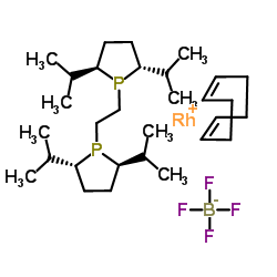 1,2-双((2R,5R)-2,5-二异丙基膦基)乙烷(环辛二烯)铑(I)四氟硼酸盐结构式