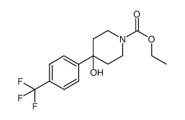 ethyl 4-hydroxy-4-[4-(trifluoromethyl)phenyl]piperidine-1-carboxylate结构式