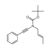 (E)-N-(but-2-en-1-yl)-N-tert-butoxycarbonyl-phenylethynylamine结构式