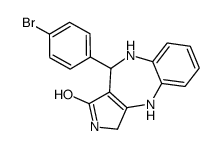 4-(4-bromophenyl)-2,4,5,10-tetrahydro-1H-pyrrolo[3,4-c][1,5]benzodiazepin-3-one结构式