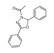 3-acetyl-2,3-dihydro-2,5-diphenyl-1,3,4-oxadiazole结构式