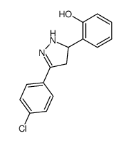 1H-4,5-dihydro-3-(4-chlorophenyl)-5-(2-hydroxyphenyl)pyrazole结构式