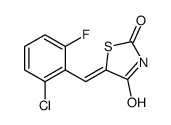 5-[(2-chloro-6-fluorophenyl)methylidene]-1,3-thiazolidine-2,4-dione结构式