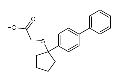 [[1-(biphenyl)cyclopentyl]thio]acetic acid Structure
