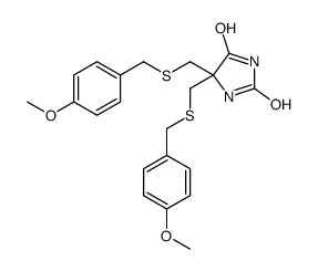 5,5-bis[(4-methoxyphenyl)methylsulfanylmethyl]imidazolidine-2,4-dione Structure