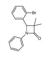 4-(2-bromophenyl)-3,3-dimethyl-1-phenylazetidin-2-one结构式