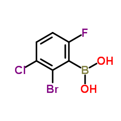 (2-溴-3-氯-6-氟苯基)硼酸结构式