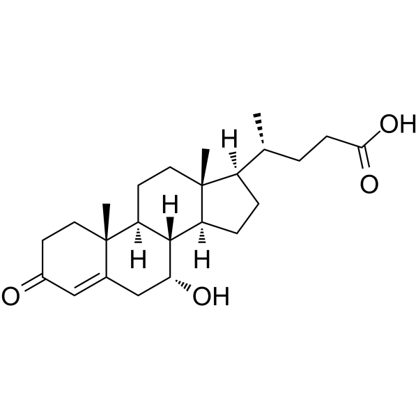 3-Oxo-7-hydroxychol-4-enoic acid结构式