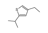 Thiophene, 4-ethyl-2-(1-methylethyl)- (9CI) structure