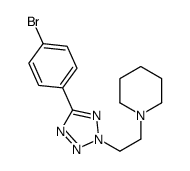 1-[2-[5-(4-bromophenyl)tetrazol-2-yl]ethyl]piperidine Structure