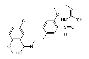 5-chloro-2-methoxy-N-[2-[4-methoxy-3-(methylcarbamothioylsulfamoyl)phenyl]ethyl]benzamide结构式