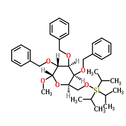 Methyl-6-O-(triisopropylsilyl)-2,3,4-tri-O-benzyl-α-D-galactopyranoside Structure