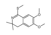 6,7-dimethoxy-3,3-dimethyl-1-methylsulfanyl-4H-isoquinoline结构式