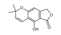 5-hydroxy-2,2-dimethyl-2,8-dihydro-6H-furo[3,4-g]chromen-6-one结构式