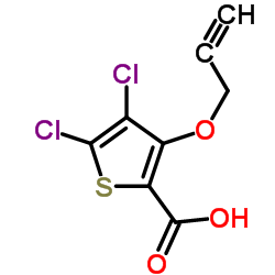 4,5-Dichloro-3-(2-propyn-1-yloxy)-2-thiophenecarboxylic acid Structure