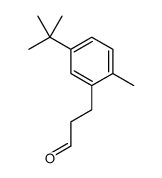 3-[2-Methyl-5-(2-methyl-2-propanyl)phenyl]propanal Structure