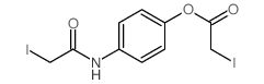 Acetic acid, 2-iodo-,4-[(2-iodoacetyl)amino]phenyl ester Structure