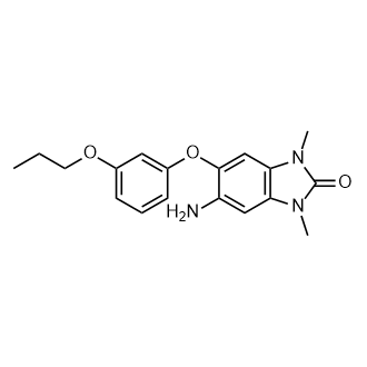 5-氨基-1,3-二甲基-6-(3-丙氧基苯氧基)-1H-苯并[d]咪唑-2(3H)-酮图片