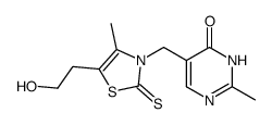 5-[5-(2-hydroxy-ethyl)-4-methyl-2-thioxo-thiazol-3-ylmethyl]-2-methyl-3H-pyrimidin-4-one Structure