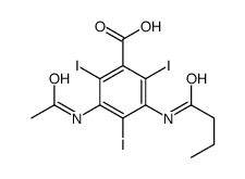 3-acetamido-5-(butanoylamino)-2,4,6-triiodobenzoic acid结构式