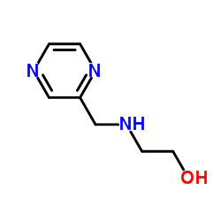 2-[(2-Pyrazinylmethyl)amino]ethanol结构式