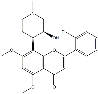2-(2-chlorophenyl)-8-((3S,4R)-3-hydroxy-1-methylpiperidin-4-yl)-5,7-dimethoxy-4H-chromen-4-one Structure