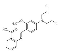 Anthranilic acid, N-[4-[bis (2-chloroethyl)amino]-2-methoxybenzylidene]-结构式