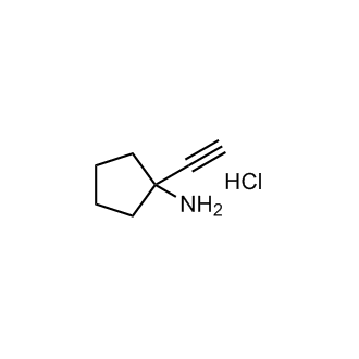 1-乙炔基环戊烷-1-胺盐酸盐结构式