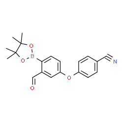 4-[3-Formyl-4-(4,4,5,5-tetramethyl-1,3,2-dioxaborolan-2-yl)phenoxy]benzonitrile Structure