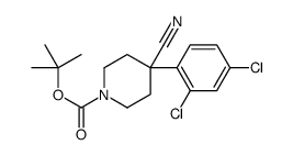 1-BOC-4-CYANO-4-(2,4-DICHLOROPHENYL)-PIPERIDINE结构式