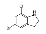5-Bromo-7-chloroindoline结构式