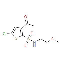 3-ACETYL-5-CHLORO-N-(2-METHOXYETHYL)THIOPHENE-2-SULFONAMIDE Structure