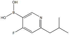 4-Fluoro-2-(iso-butyl)pyridine-5-boronic acid结构式