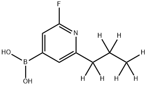 2-Fluoro-6-(n-propyl-d7)-pyridine-4-boronic acid结构式