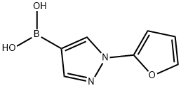 1-(2-Furyl)-1H-pyrazole-4-boronic acid结构式