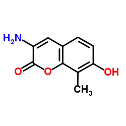 3-Amino-7-hydroxy-8-methyl-2H-chromen-2-one结构式