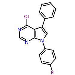 4-Chloro-7-(4-fluorophenyl)-5-phenyl-7H-pyrrolo[2,3-d]pyrimidine结构式