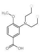 Benzoic acid,3-[bis(2-chloroethyl)amino]-4-methoxy-结构式
