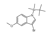 1-(tert-butyldimethylsilyl)-3-bromo-5-methoxy-1H-indole Structure