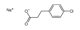 Benzenepropanoic acid, 4-chloro-, sodium salt structure
