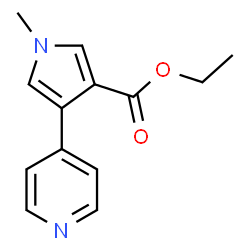 1-METHYL-4-(4-PYRIDINYL)-1H-PYRROLE-3-CARBOXYLIC ACID ETHYL ESTER结构式