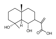(1S,8aβ)-Decahydro-1β,8β-dihydroxy-4aα,8-dimethyl-α-methylene-2α-naphthaleneacetic acid structure